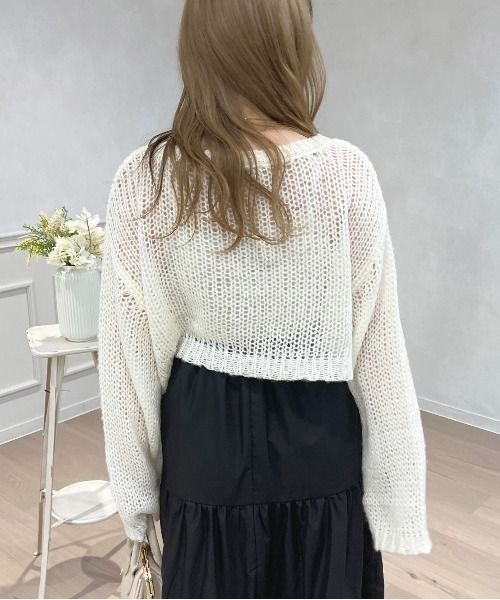 apres jour（アプレジュール）の「ラメシアーニット【ZOZOTOWN限定アイテム】（ニット/セーター・レディース・ライトブルー/オフホワイト/ピンク/ライトグレー・フリー/X-LARGE）」の9枚目の写真