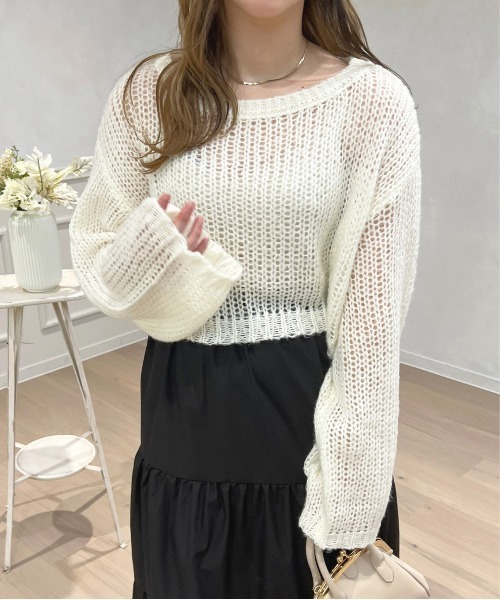 apres jour（アプレジュール）の「ラメシアーニット【ZOZOTOWN限定アイテム】（ニット/セーター・レディース・ライトブルー/オフホワイト/ピンク/ライトグレー・フリー/X-LARGE）」の5枚目の写真