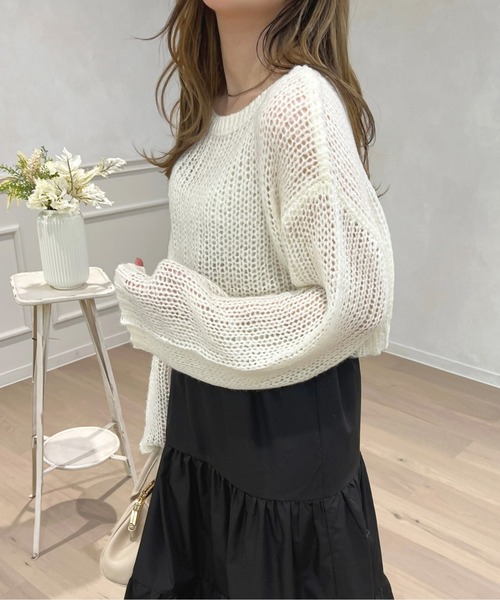 apres jour（アプレジュール）の「ラメシアーニット【ZOZOTOWN限定アイテム】（ニット/セーター・レディース・ライトブルー/オフホワイト/ピンク/ライトグレー・フリー/X-LARGE）」の8枚目の写真