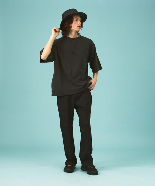 ABAHOUSE（アバハウス）の「【RUBEN/ルーベン】LONGBRIM BOATER HAT　/　ロングブリムハット（ハット・メンズ・ブラック/ベージュ・フリー）」の3枚目の写真