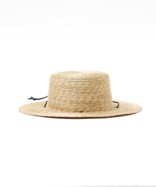 ABAHOUSE（アバハウス）の「【RUBEN/ルーベン】LONGBRIM BOATER HAT　/　ロングブリムハット（ハット・メンズ・ブラック/ベージュ・フリー）」の9枚目の写真