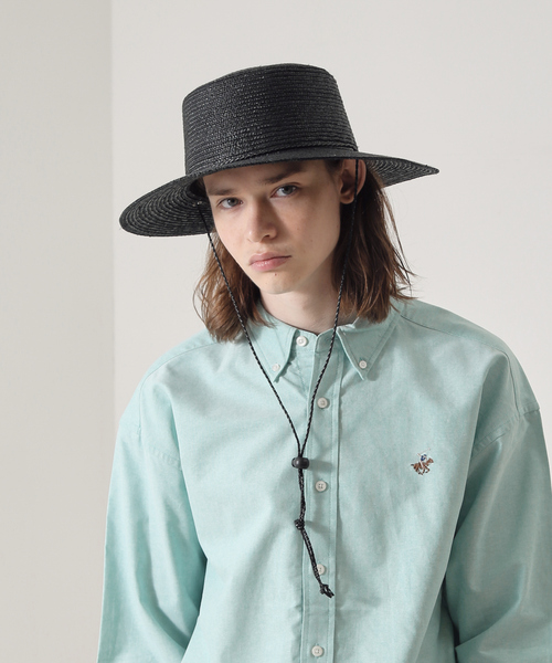 ABAHOUSE（アバハウス）の「【RUBEN/ルーベン】LONGBRIM BOATER HAT　/　ロングブリムハット（ハット・メンズ・ブラック/ベージュ・フリー）」の17枚目の写真