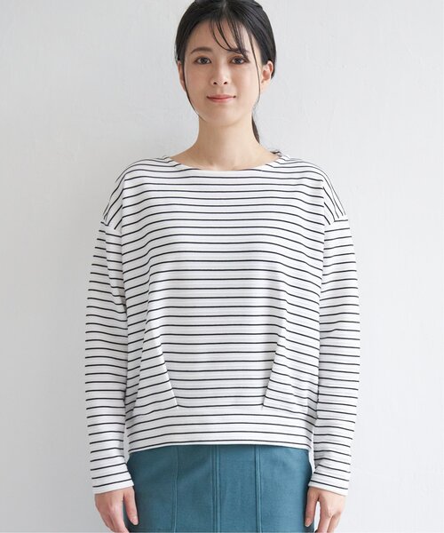 ikka（イッカ）の「リップル裾タックプルオーバー（Tシャツ/カットソー・レディース・ベージュ/オフホワイト/スカイブルー/イエロー・M/S/L）」の20枚目の写真