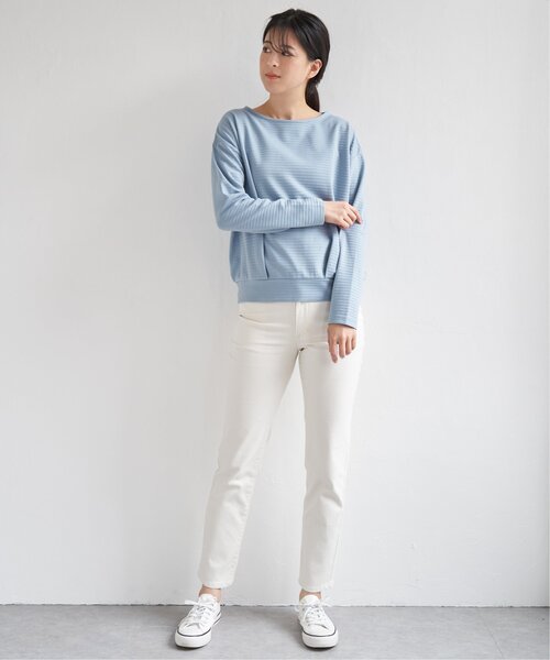 ikka（イッカ）の「リップル裾タックプルオーバー（Tシャツ/カットソー・レディース・ベージュ/オフホワイト/スカイブルー/イエロー・M/S/L）」の15枚目の写真