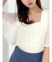 RESEXXY | スクエアカラーリブニット(ニット/セーター)