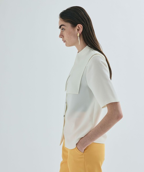 UNITED TOKYO（ユナイテッドトウキョウ）の「【WEB限定】アシメケープブラウス-ウォッシャブル-（シャツ/ブラウス・レディース・ブラック/ホワイト/ピンク/インディゴブルー・FREE）」の19枚目の写真