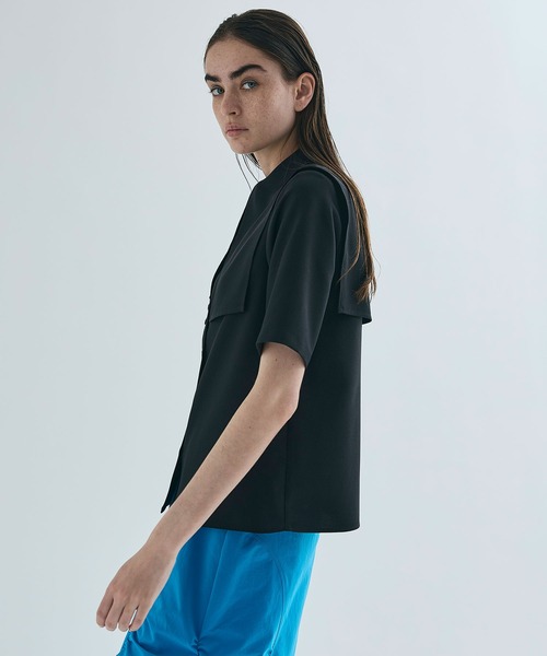 UNITED TOKYO（ユナイテッドトウキョウ）の「【WEB限定】アシメケープブラウス-ウォッシャブル-（シャツ/ブラウス・レディース・ブラック/ホワイト/ピンク/インディゴブルー・FREE）」の16枚目の写真