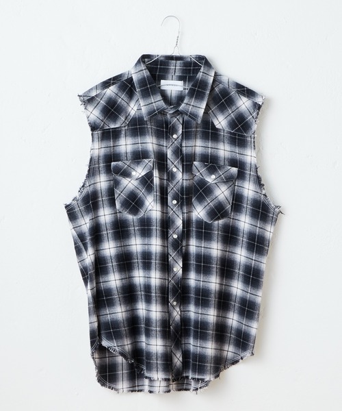 WHIMSIC（ウィムジック）の「【UNISEX】スリーブレスチェック 