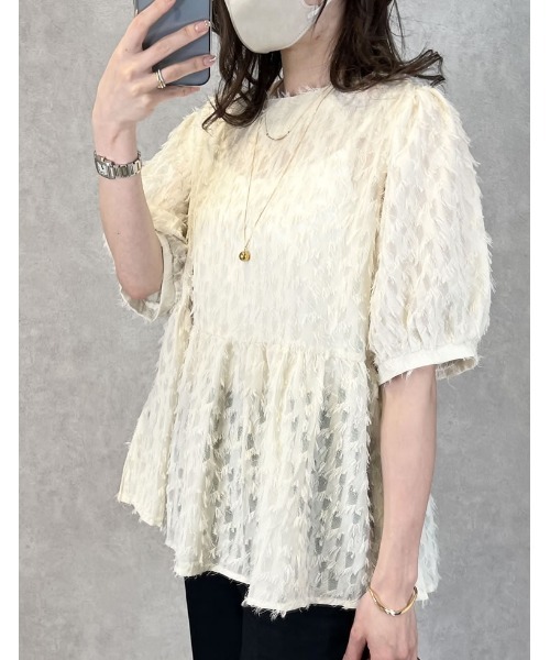 LE PHIL　バックレースブラウス　星玲奈着用　ルフィル LE PHILバックレースブラウス星玲奈着用ルフィル