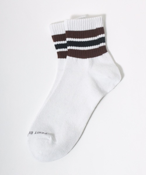 FRUIT OF THE LOOM（フルーツオブザルーム）の「FRUIT OF THE LOOM（フルーツオブザルーム）ラインソックス10Pソックス（ソックス/靴下・メンズ・ホワイト系その他・25cm～27cm）」の18枚目の写真