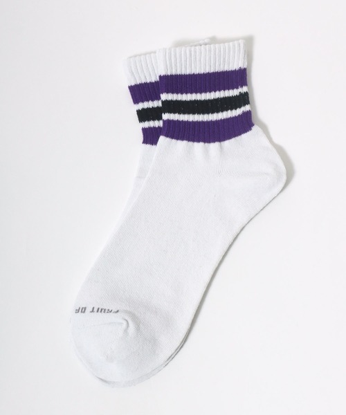 FRUIT OF THE LOOM（フルーツオブザルーム）の「FRUIT OF THE LOOM（フルーツオブザルーム）ラインソックス10Pソックス（ソックス/靴下・メンズ・ホワイト系その他・25cm～27cm）」の22枚目の写真