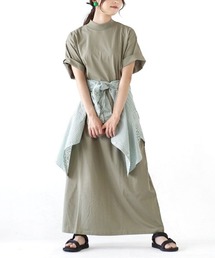 【汗が染みないロングワンピ】 汗しみない TEEワンピース 汗染み防止