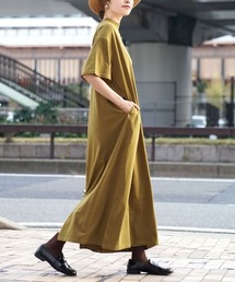 【汗が染みないロングワンピ】 汗しみない TEEワンピース 汗染み防止