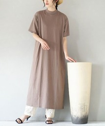【汗が染みないロングワンピ】 汗しみない TEEワンピース 汗染み防止