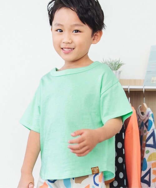BREEZE（ブリーズ）の「【どっちも正解】 DAISUKI 半袖Tシャツ（Tシャツ/カットソー・キッズ・ミント/チャコール/ブラック/レインボー/ベージュ/オフホワイト/ライム/オレンジ/ターコイズブルー/ピンク/イエロー/ブルー・140/120/110/130/90/100/80）」の7枚目の写真