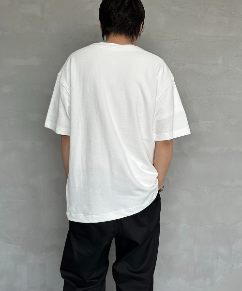 CHUMS（チャムス）の「[CHUMS/チャムス] ブービーロゴ刺繍 オーバーサイズ鹿の子Tシャツ（Tシャツ/カットソー・レディース・エメラルドブルー/ホワイト/ブラック・L/M/XL）」の7枚目の写真