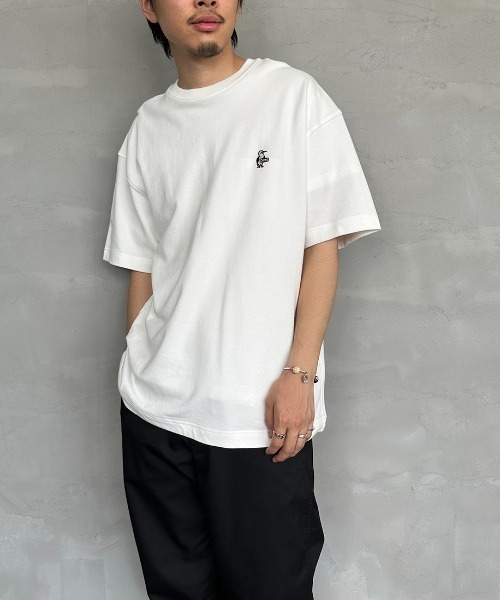 CHUMS（チャムス）の「[CHUMS/チャムス] ブービーロゴ刺繍 オーバーサイズ鹿の子Tシャツ（Tシャツ/カットソー・レディース・エメラルドブルー/ホワイト/ブラック・L/M/XL）」の20枚目の写真