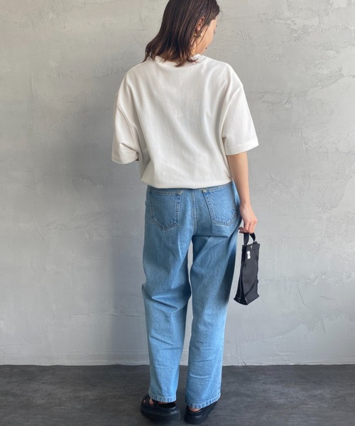 CHUMS（チャムス）の「[CHUMS/チャムス] ブービーロゴ刺繍 オーバーサイズ鹿の子Tシャツ（Tシャツ/カットソー・レディース・エメラルドブルー/ホワイト/ブラック・L/M/XL）」の19枚目の写真