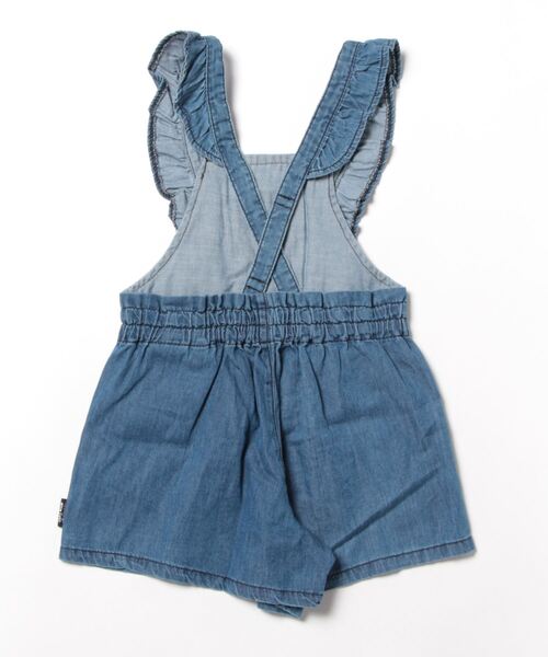 Noeil aime BeBe(ノイユエイムベベ)の「Noeil aime BeBe/肩紐フリルデニムショートサロペット(90~130cm)(つなぎ/オールインワン・キッズ・ブルー・100/120/130/110/90)」の12枚目の写真