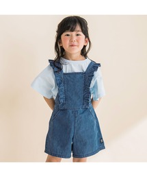 Noeil aime BeBe/肩紐フリルデニムショートサロペット(90~130cm)