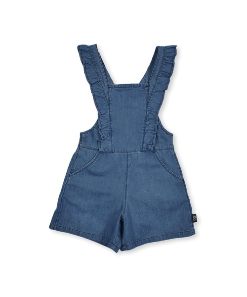 Noeil aime BeBe(ノイユエイムベベ)の「Noeil aime BeBe/肩紐フリルデニムショートサロペット(90~130cm)(つなぎ/オールインワン・キッズ・ブルー・100/120/130/110/90)」の11枚目の写真