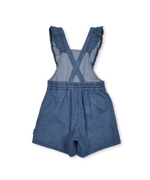 Noeil aime BeBe(ノイユエイムベベ)の「Noeil aime BeBe/肩紐フリルデニムショートサロペット(90~130cm)(つなぎ/オールインワン・キッズ・ブルー・100/120/130/110/90)」の13枚目の写真