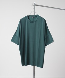 クールシルキータッチ ポンチ半袖オーバーサイズドルマンTシャツ/接触冷感