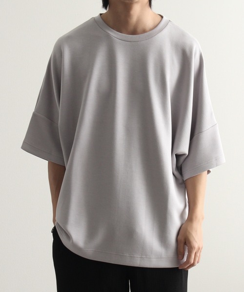 Art re A select(アトリエセレクト)の「クールシルキータッチ ポンチ半袖オーバーサイズドルマンTシャツ/接触冷感(Tシャツ/カットソー・メンズ・ライトグレー/ブラック/ライトブルー/ネイビー/ホワイト/グリーン・M/L)」の8枚目の写真