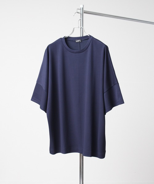 Art re A select(アトリエセレクト)の「クールシルキータッチ ポンチ半袖オーバーサイズドルマンTシャツ/接触冷感(Tシャツ/カットソー・メンズ・ライトグレー/ブラック/ライトブルー/ネイビー/ホワイト/グリーン・M/L)」の13枚目の写真