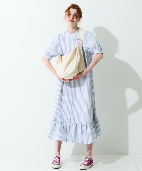 MERLOT（メルロー）の「パフスリティアードワンピース（ワンピース・レディース・ストライプ/ドット・FREE）」の15枚目の写真