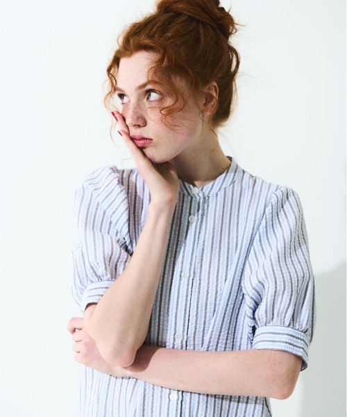 MERLOT（メルロー）の「パフスリティアードワンピース（ワンピース・レディース・ストライプ/ドット・FREE）」の17枚目の写真