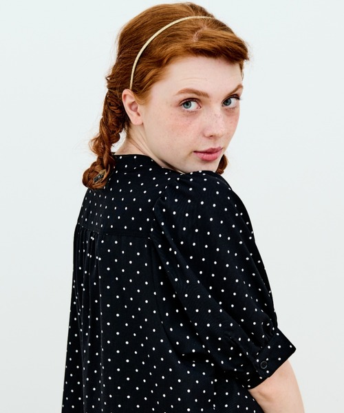 MERLOT（メルロー）の「パフスリティアードワンピース（ワンピース・レディース・ストライプ/ドット・FREE）」の16枚目の写真