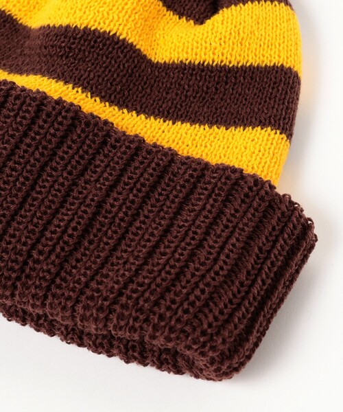 BEAMS BOY(ビームスボーイ)の「INFIELDER DESIGN × BEAMS BOY / 別注 ボーダー ポンポン キャップ(ニットキャップ/ビーニー・レディース・ブラウン/ブルー/レッド・ONE SIZE)」の15枚目の写真