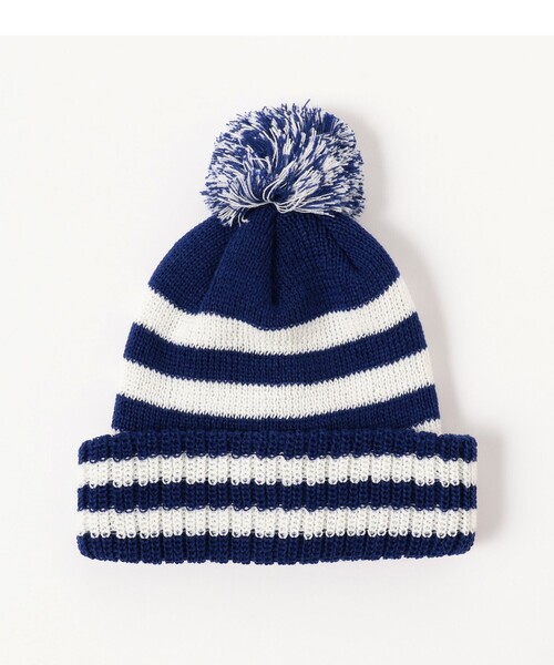 BEAMS BOY(ビームスボーイ)の「INFIELDER DESIGN × BEAMS BOY / 別注 ボーダー ポンポン キャップ(ニットキャップ/ビーニー・レディース・ブラウン/ブルー/レッド・ONE SIZE)」の18枚目の写真