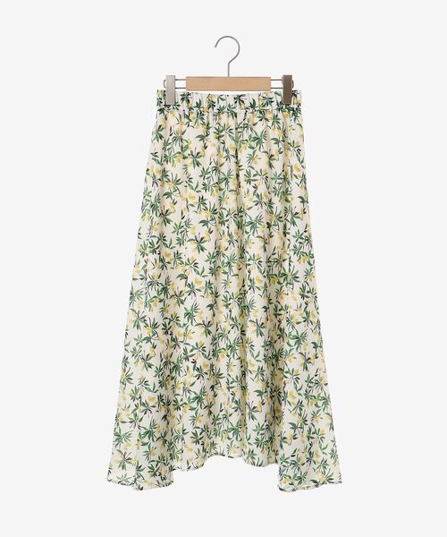 le.coeur blanc（ルクールブラン）の「レモンプリントフレアスカート（スカート・レディース・ホワイト系その他/ブルー系その他3・38）」の3枚目の写真