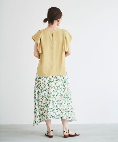 le.coeur blanc（ルクールブラン）の「レモンプリントフレアスカート（スカート・レディース・ホワイト系その他/ブルー系その他3・38）」の6枚目の写真