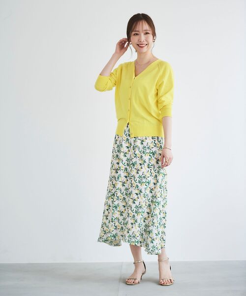 le.coeur blanc（ルクールブラン）の「レモンプリントフレアスカート（スカート・レディース・ホワイト系その他/ブルー系その他3・38）」の12枚目の写真