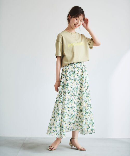 le.coeur blanc（ルクールブラン）の「レモンプリントフレアスカート（スカート・レディース・ホワイト系その他/ブルー系その他3・38）」の15枚目の写真