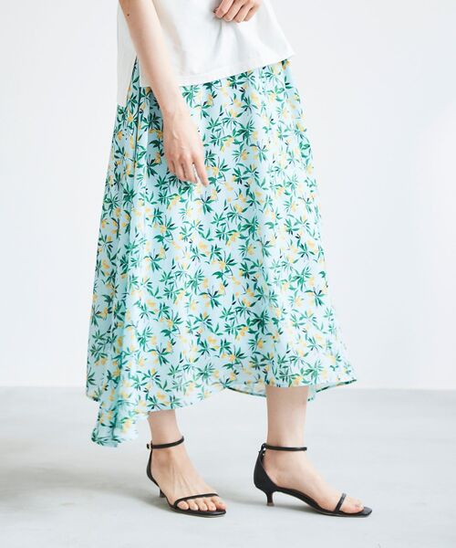 le.coeur blanc（ルクールブラン）の「レモンプリントフレアスカート（スカート・レディース・ホワイト系その他/ブルー系その他3・38）」の19枚目の写真