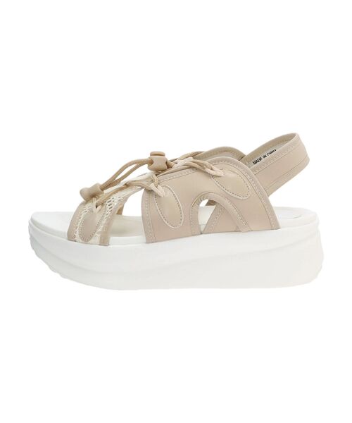 Green Parks(グリーンパークス)の「・LENA メッシュ厚底サンダル(サンダル・レディース・ベージュ/ブラック・L/LL/S/M)」の9枚目の写真