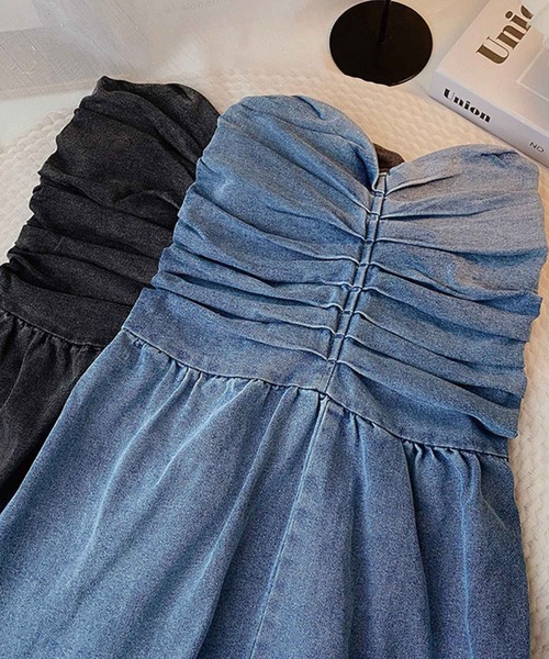 SPIGA（スピーガ）の「ﾃﾞﾆﾑﾍﾞｱｼｮｰﾄｵｰﾙｲﾝﾜﾝ（つなぎ/オールインワン・レディース・ブラック/ブルー・FREE）」の12枚目の写真