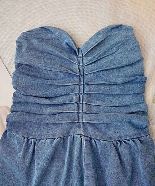 SPIGA（スピーガ）の「ﾃﾞﾆﾑﾍﾞｱｼｮｰﾄｵｰﾙｲﾝﾜﾝ（つなぎ/オールインワン・レディース・ブラック/ブルー・FREE）」の9枚目の写真