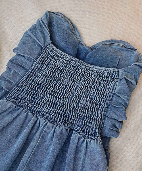 SPIGA（スピーガ）の「ﾃﾞﾆﾑﾍﾞｱｼｮｰﾄｵｰﾙｲﾝﾜﾝ（つなぎ/オールインワン・レディース・ブラック/ブルー・FREE）」の14枚目の写真