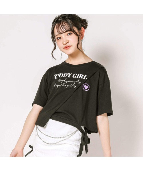 ZIDDY（ジディ）の「ZIDDY/切り替えロゴTシャツ(130~160cm)（Tシャツ/カットソー・キッズ・ホワイト/ブラック・150/140/160/130）」の12枚目の写真