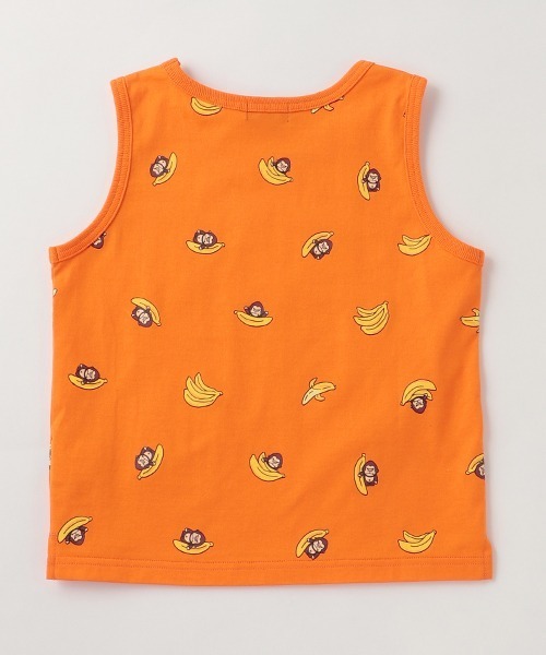 XLARGE KIDS（エクストララージキッズ）の「ファニーゴリラ＆バナナ総柄タンクトップ（タンクトップ・キッズ・オレンジ/グリーン/ブラック・110cm/120cm/100cm/80ｃｍ/130cm/90cm）」の5枚目の写真