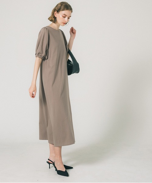 パフスリーブカットソーワンピース