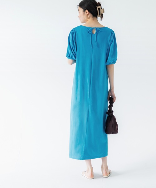 パフスリーブカットソーワンピース