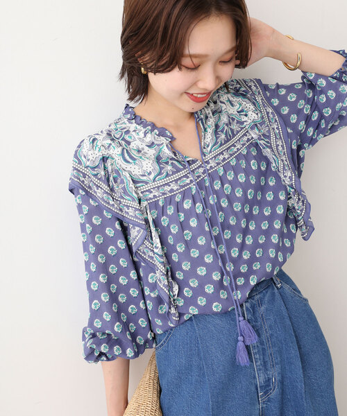 SLOBE IENA（スローブイエナ）の「インドパネルパターンブラウス
