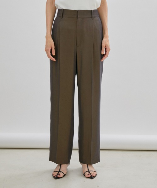 SALON adam et rope'(サロン アダム エ ロペ)の「キュプラカルゼストレートイージーパンツ(その他パンツ・レディース・ダークブラウン/ブラック/ダークラベンダー・M/S)」の19枚目の写真