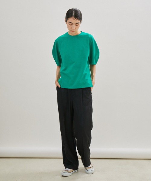 SALON adam et rope'(サロン アダム エ ロペ)の「キュプラカルゼストレートイージーパンツ(その他パンツ・レディース・ダークブラウン/ブラック/ダークラベンダー・M/S)」の6枚目の写真